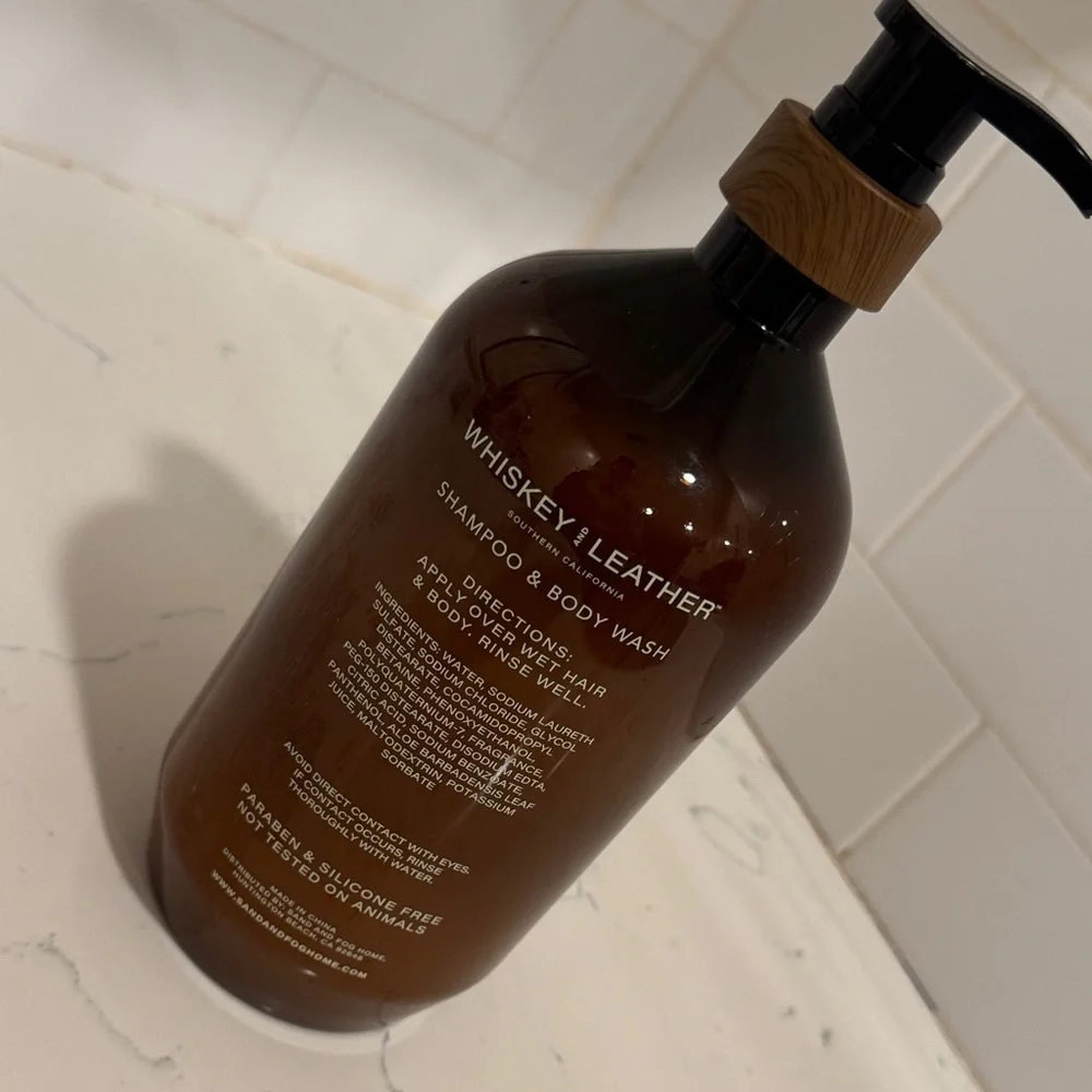 Whiskey & Leather 2-in-1 Shampoo & Body Wash Bergamont NEW